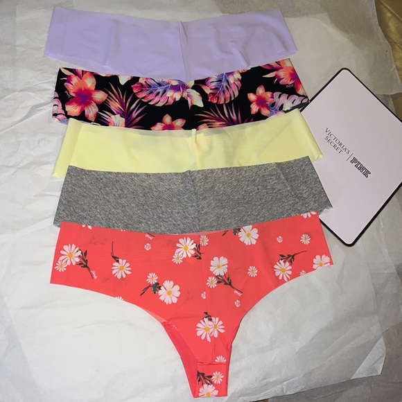5pk Victoria's Secret PINK THONG No Show Panties - Picture 12 of 16